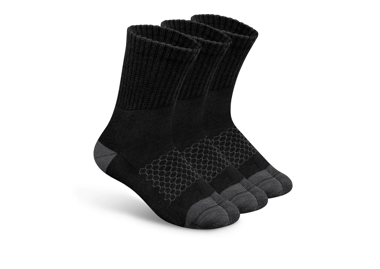 Bunion Relief. Padded Ankle Socks - Black