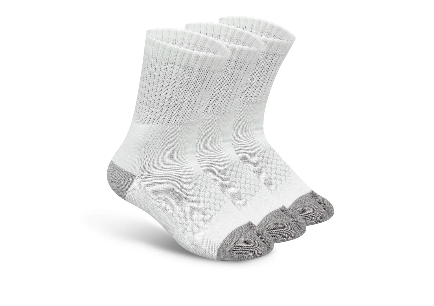 Bunion Relief. Padded Ankle Socks - White