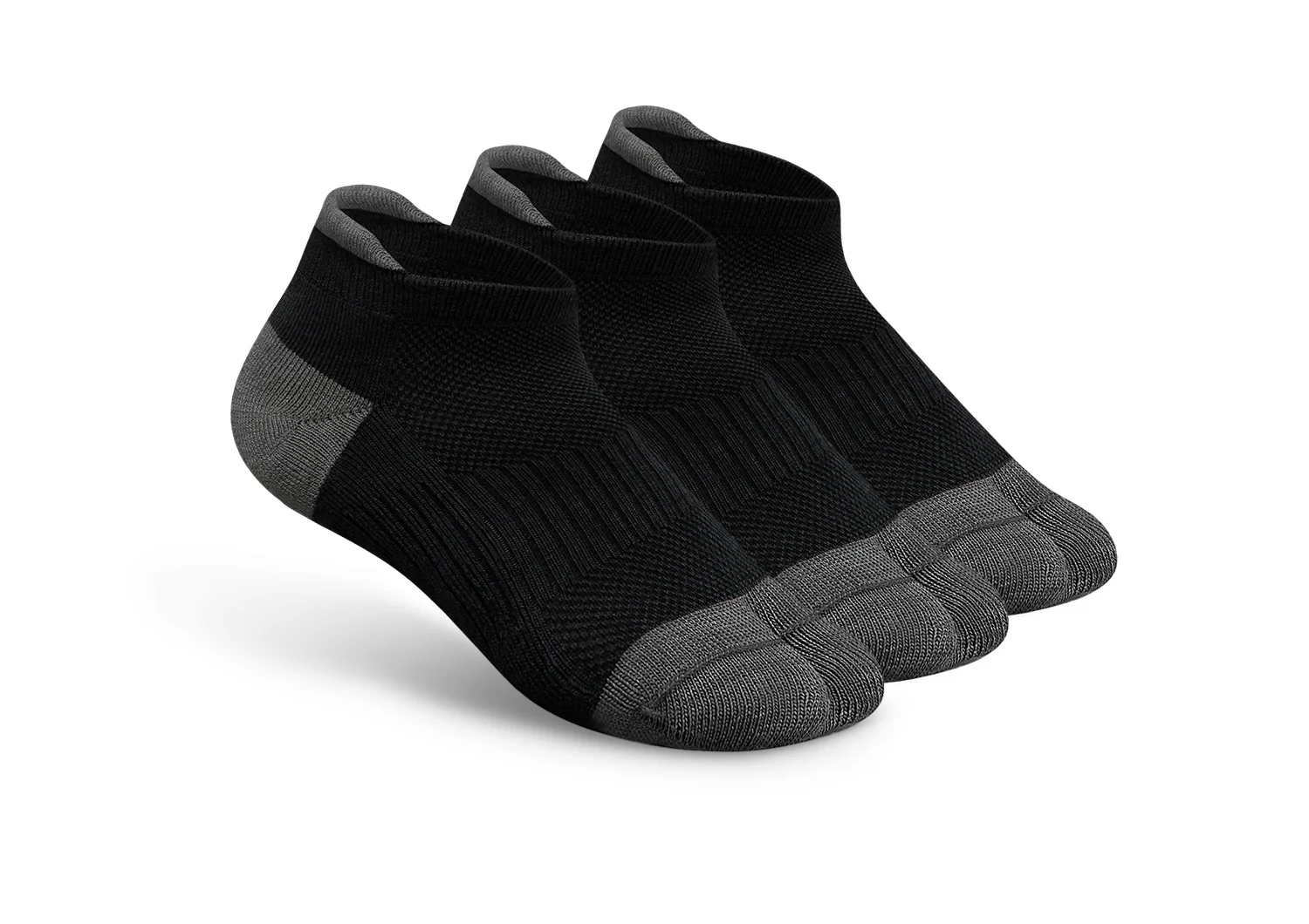 Bunion Relief. Padded Low Cut Socks - Black