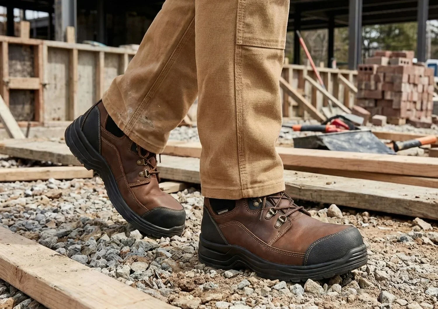 Graphite Hands-Free Work Boots - Brown - Image 12