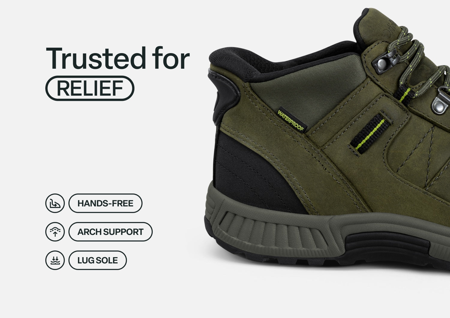 Dalton Hands-Free Waterproof - Olive/Lime Green - Image 5