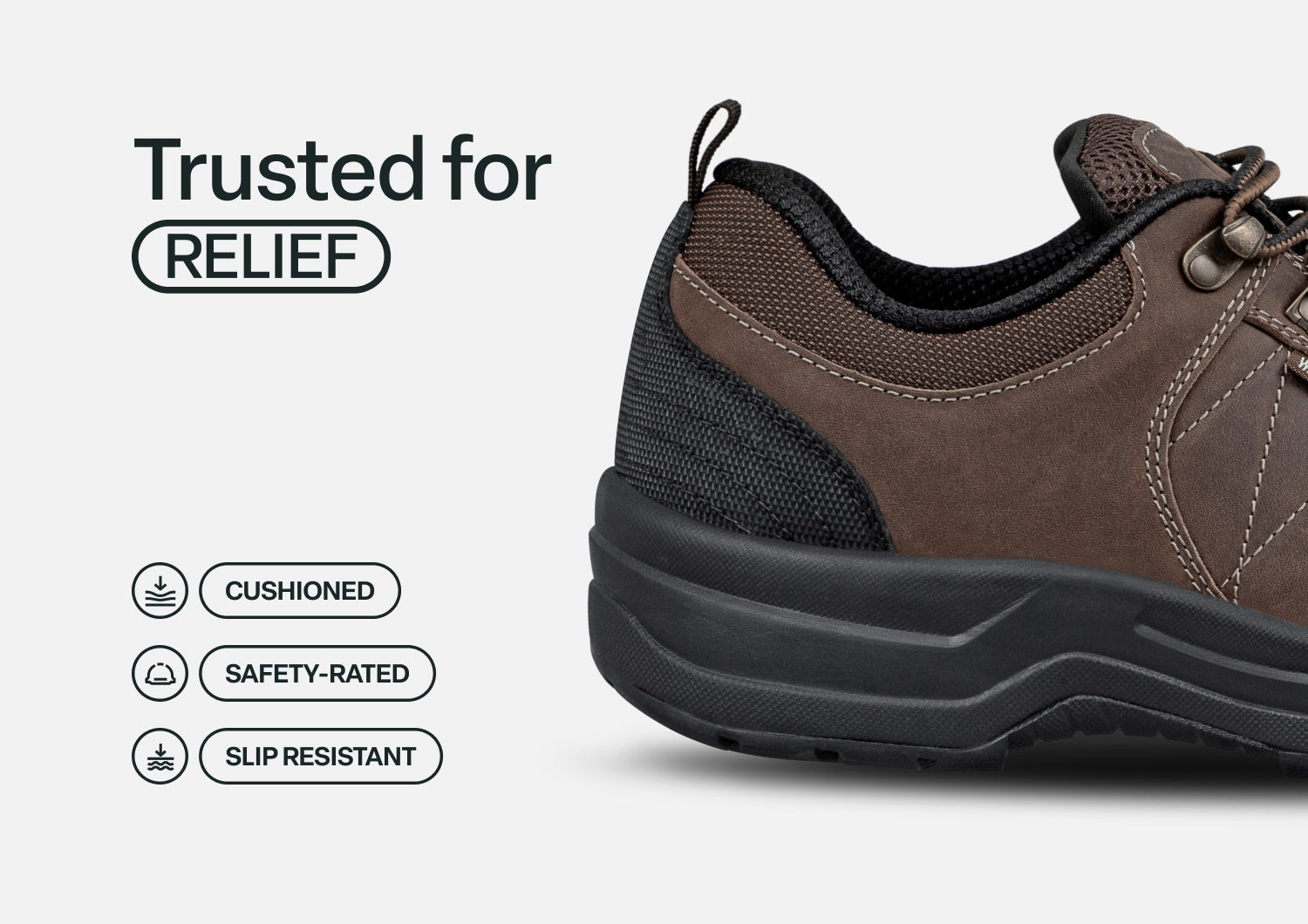 Basalt Work Shoes - Brown - Image 5