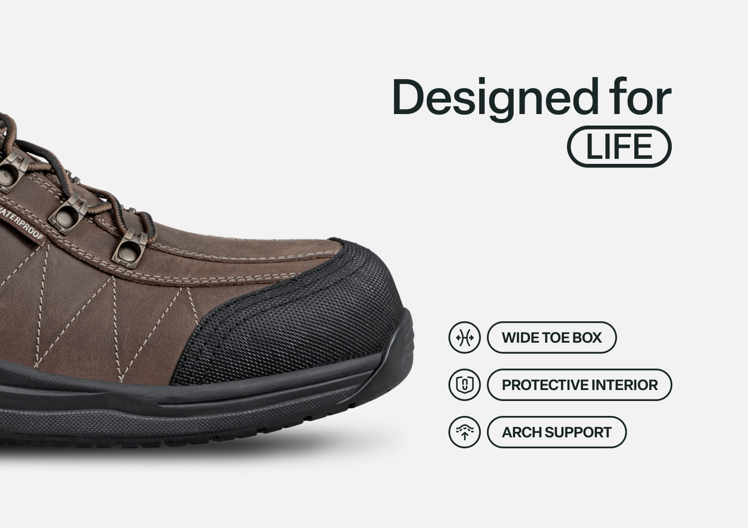Basalt Work Shoes - Brown - Image 6