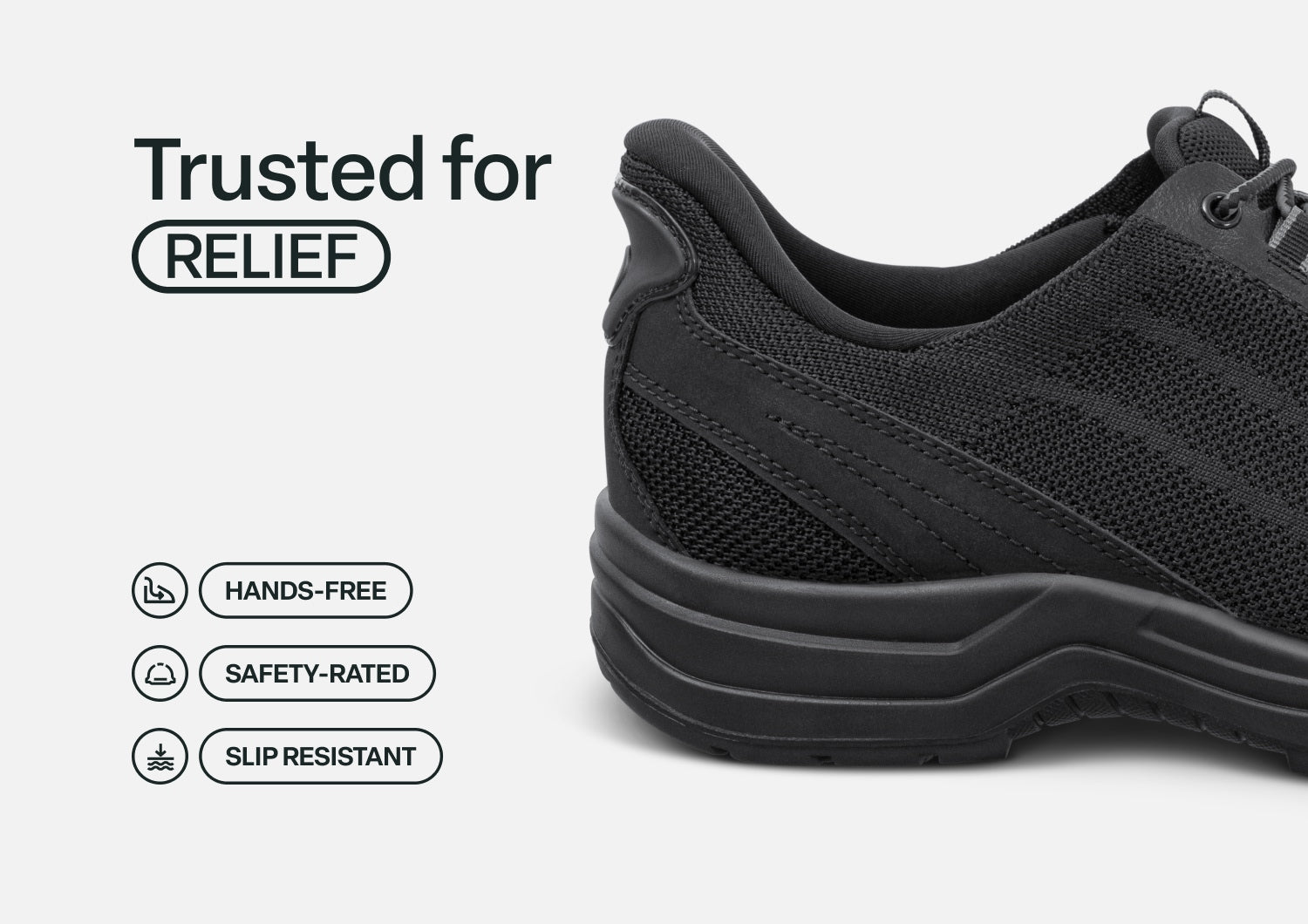 Onyx Hands-Free Work Shoes - Black - Image 4