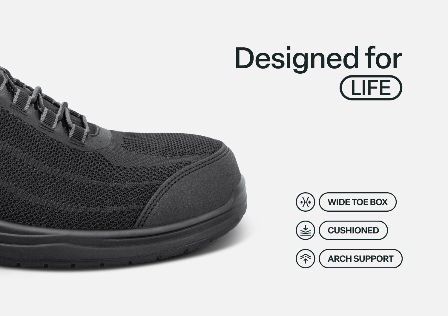 Onyx Hands-Free Work Shoes - Black - Image 5