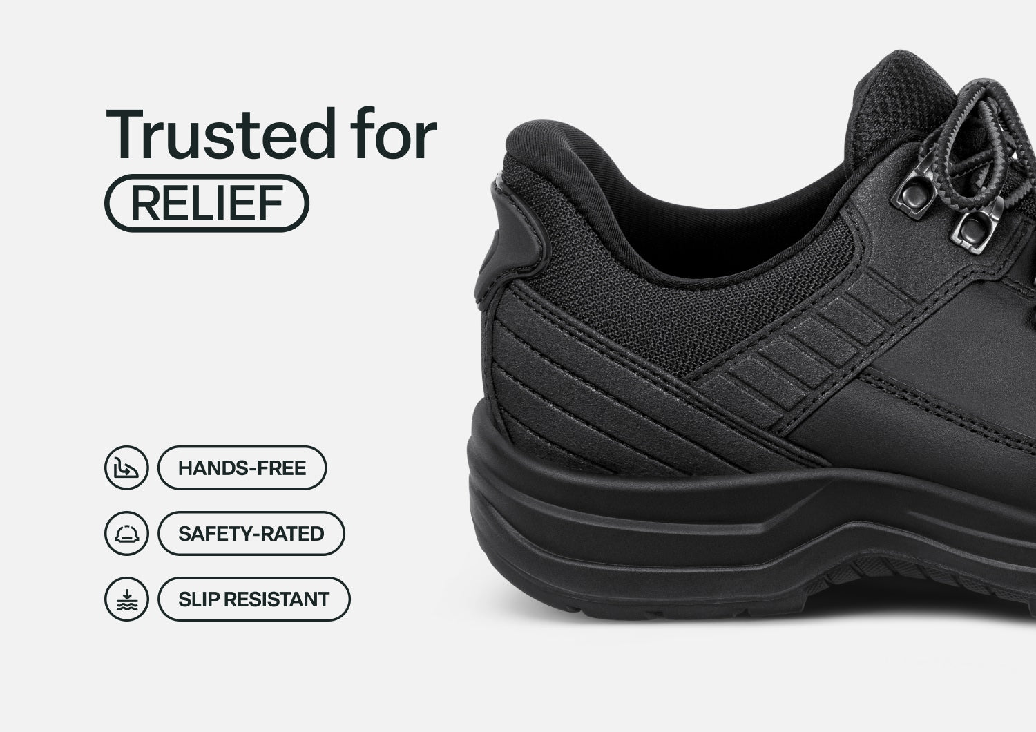 Slate Hands-Free Work Shoes - Black - Image 4