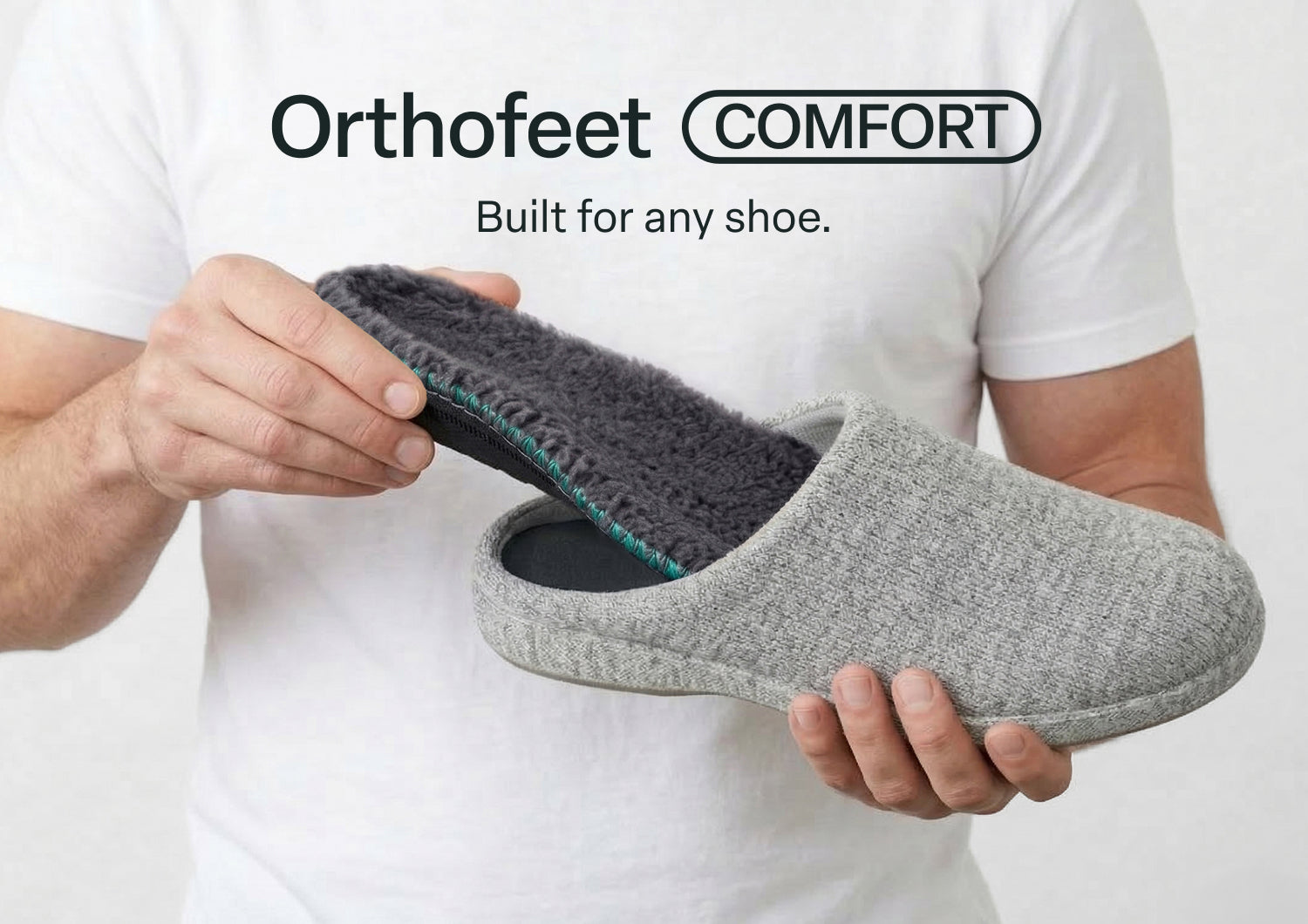 Men's Slipper Insoles - Gray - Image 2